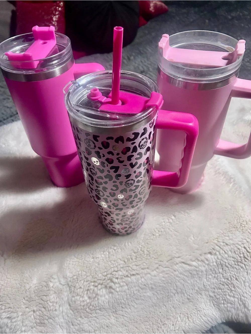 Pink Insulated Party Tumbler Bundle of 3with Handle
